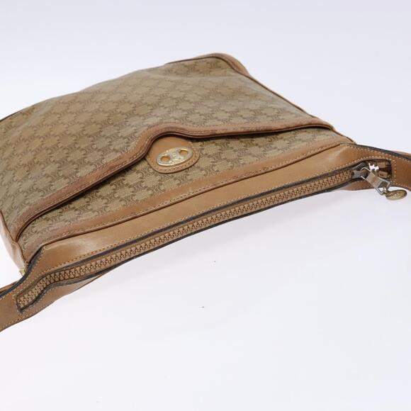 CELINE Macadam Canvas Shoulder Bag Pvc Beige Gold - Picture 6 of 13